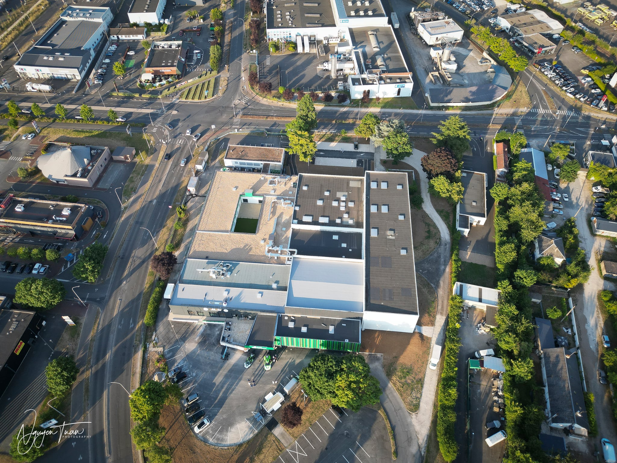 Aerial view of the performance center