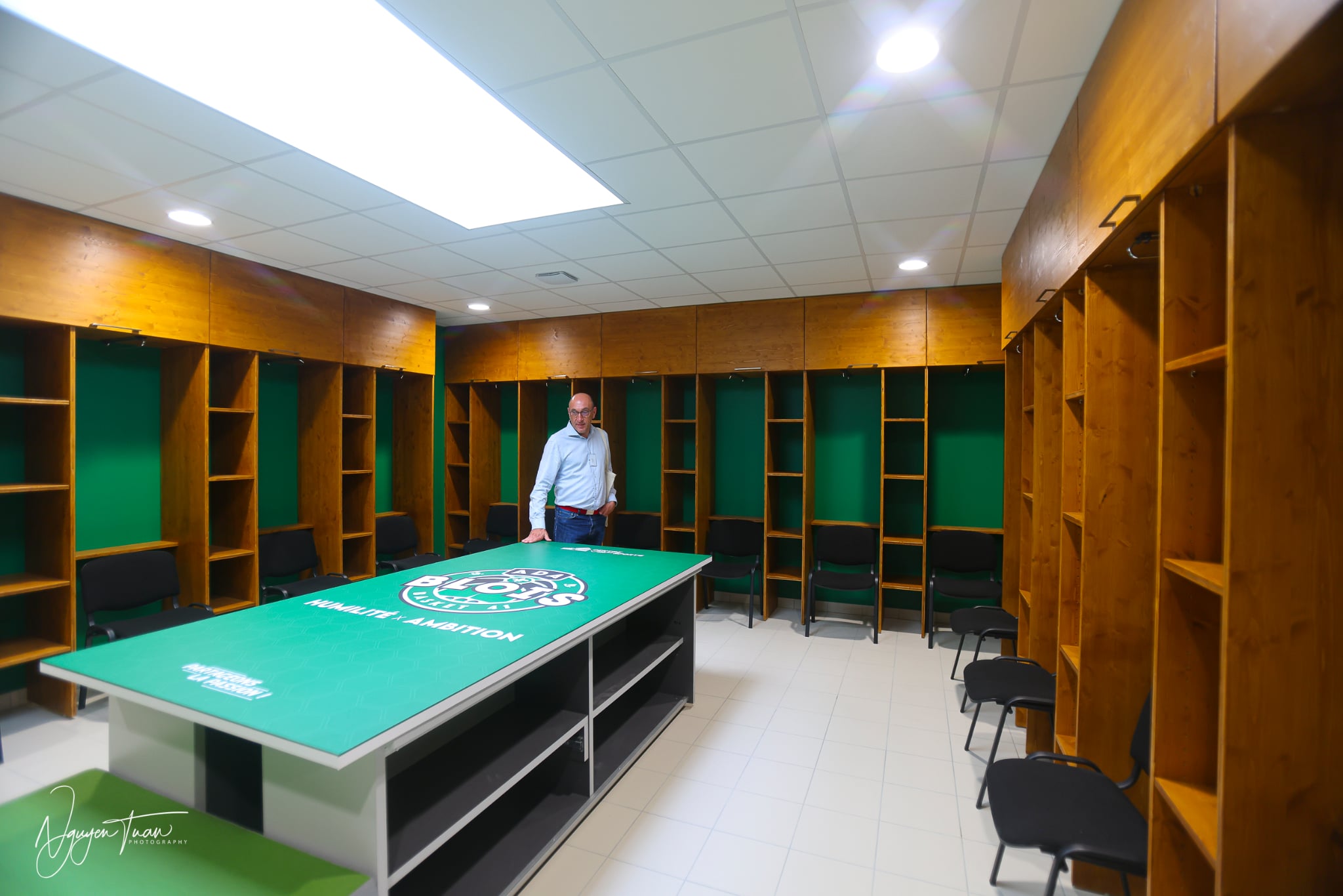 The locker rooms at ADA Blois performance center