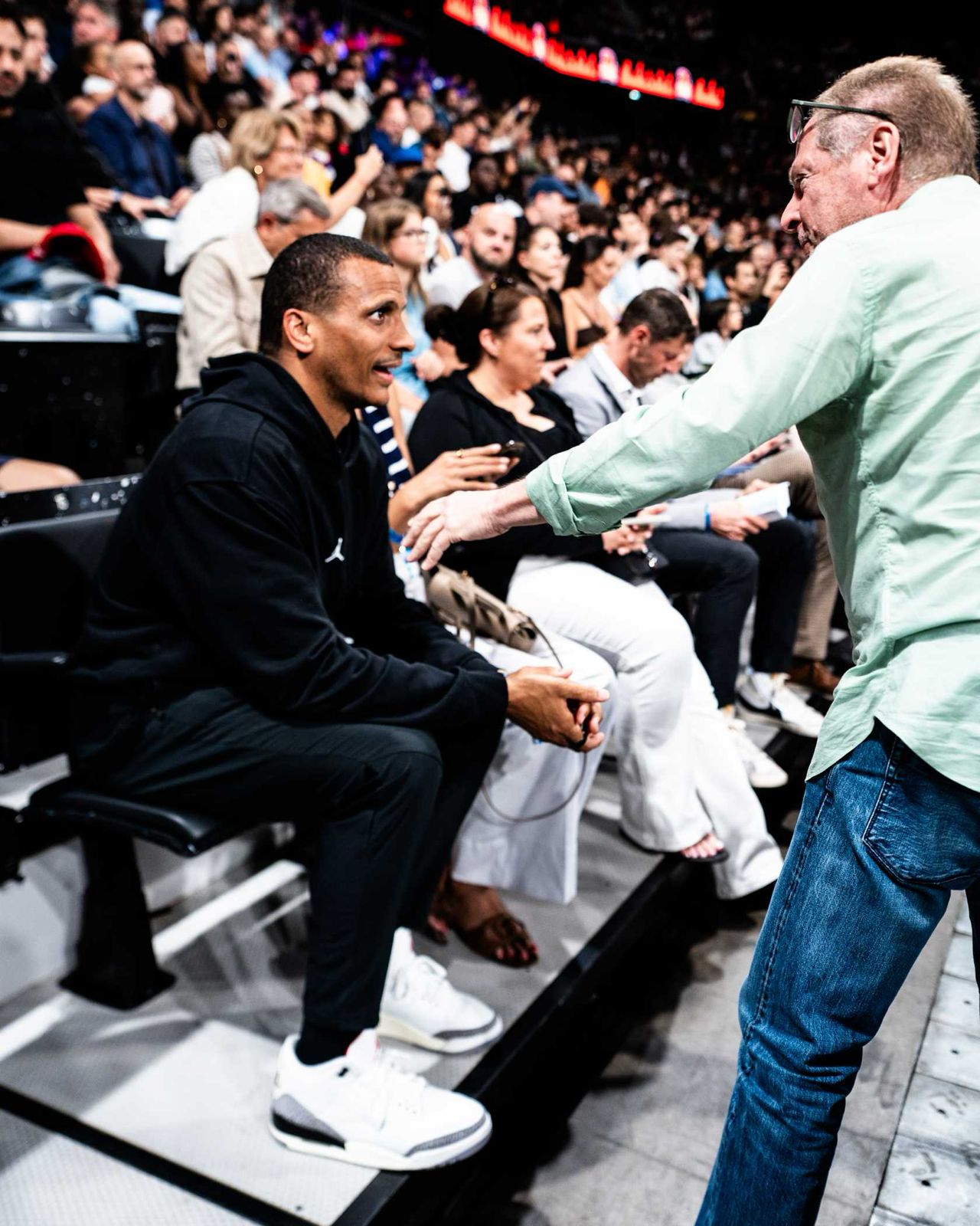 Joe Mazzulla dans les travées de l'Adidas Arena ce dimanche 15 juin
