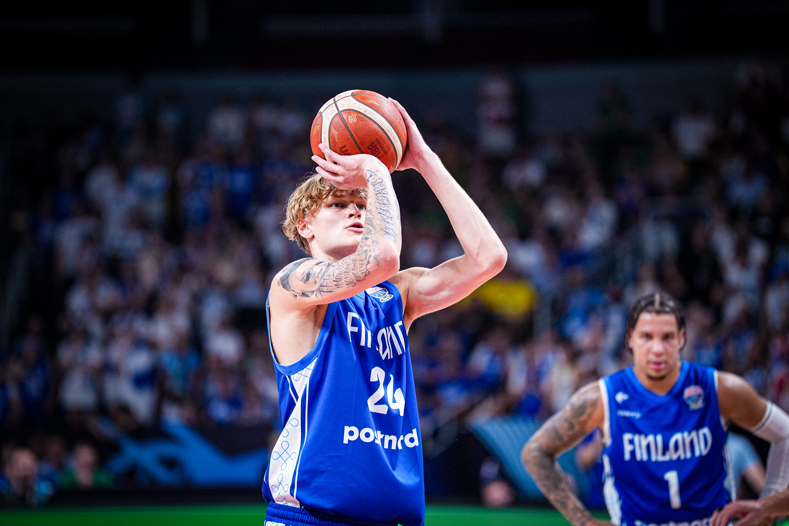Miikka Muurinen n'avait pas marqué à 3-points dans cet Euro avant d'en rentrer deux contre la Serbie
