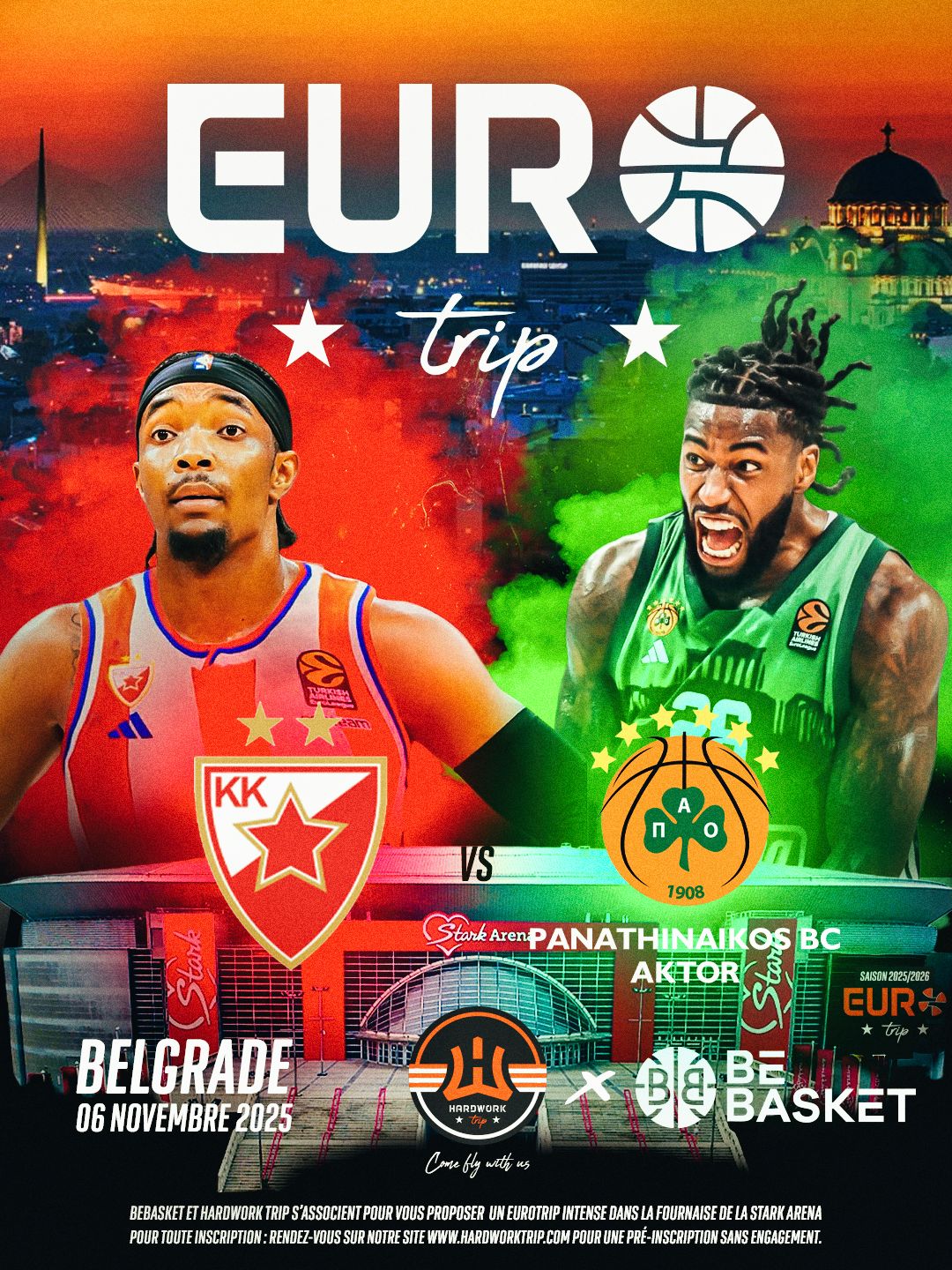 Don't miss the clash between Red Star Belgrade and Panathinaikos Athens