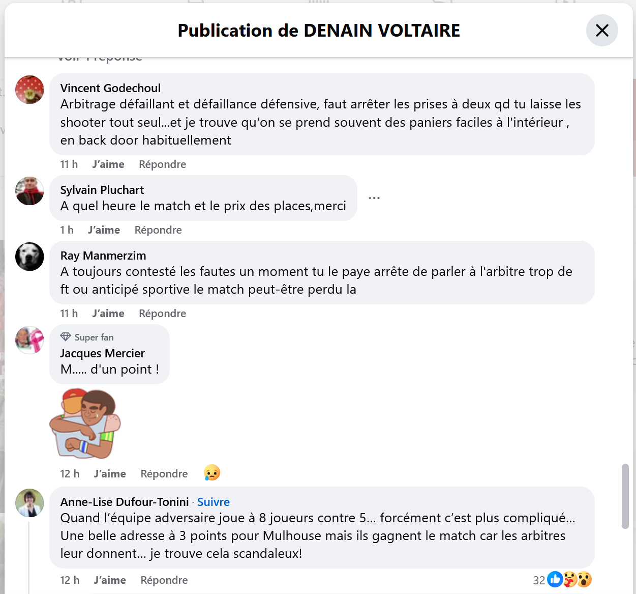 Anne-Lise Dufour-Tonini a fait connaître son opinion au sujet de l'arbitrage de la rencontre