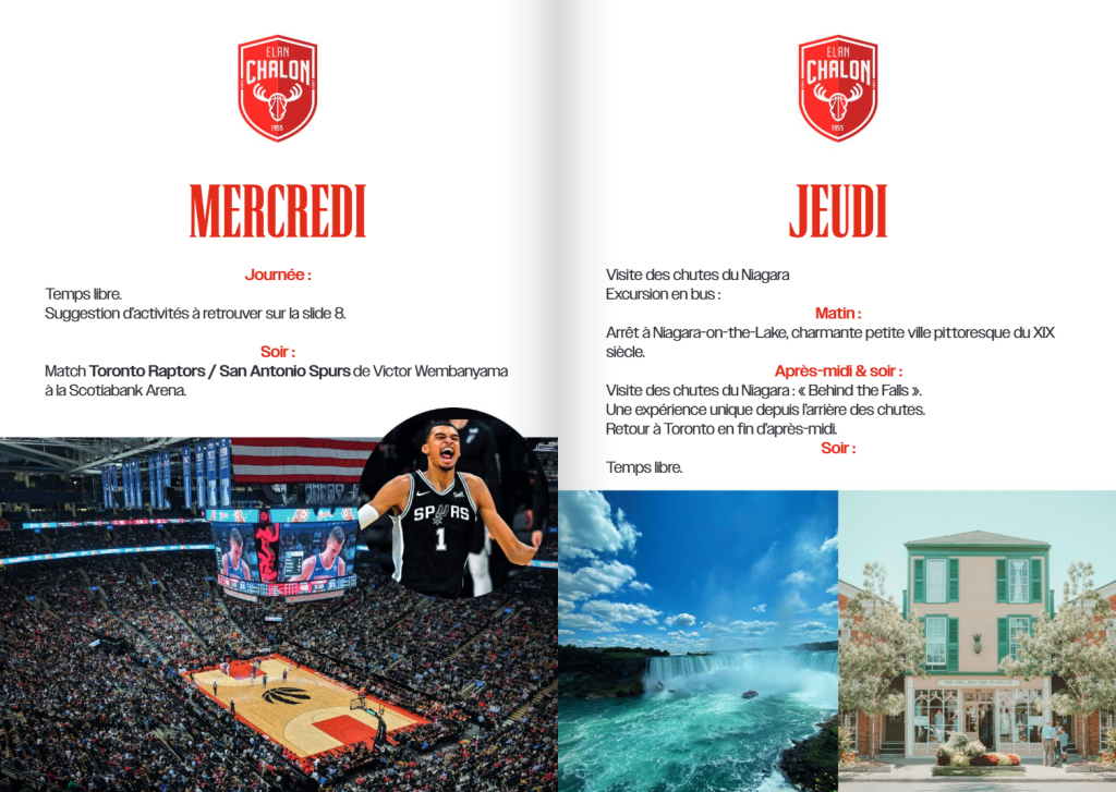 Extrait d'une partie du programme "Voyage NBA" avec l'Elan Chalon et Voyages Girardot