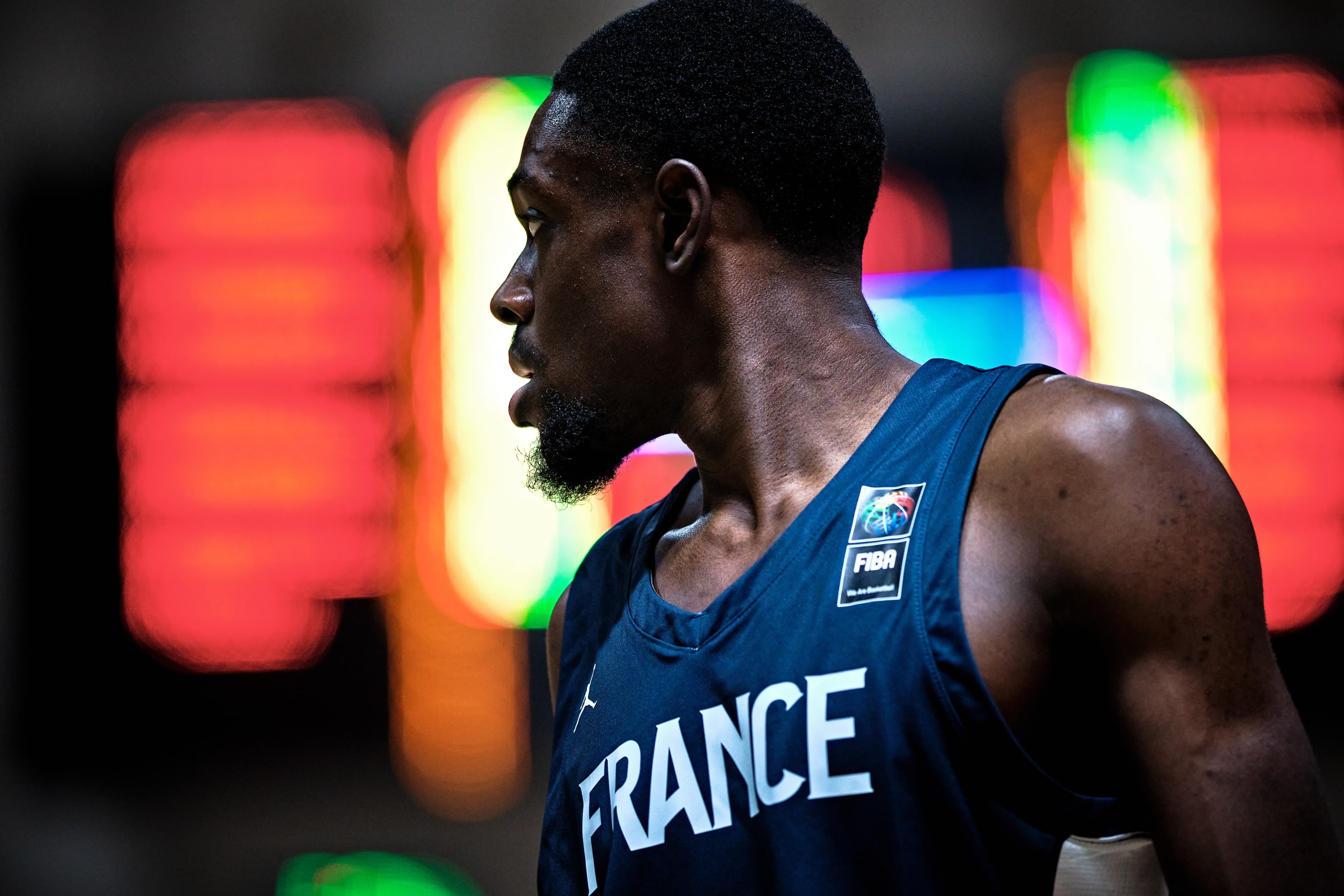 Zati Loubaki avec l'équipe de France U18 à l'EuroBasket de la catégorie, en 2022