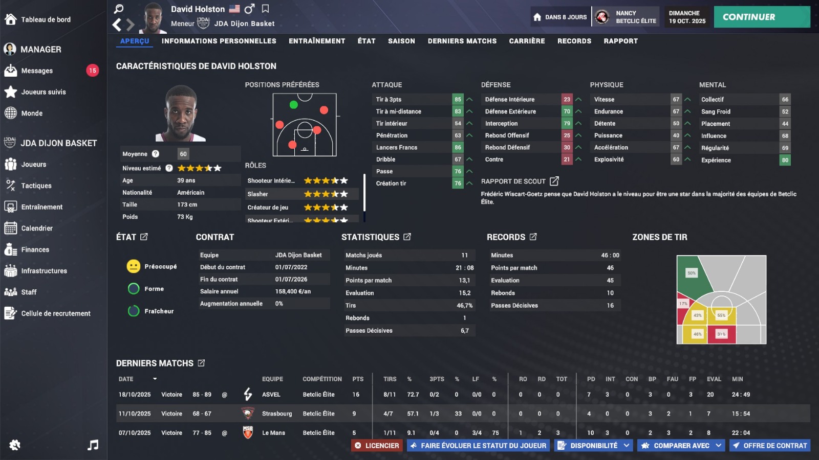 David Holston Pro Basketball Manager