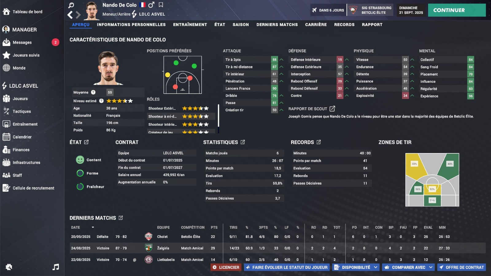 Nando De Colo Pro Basketball Manager