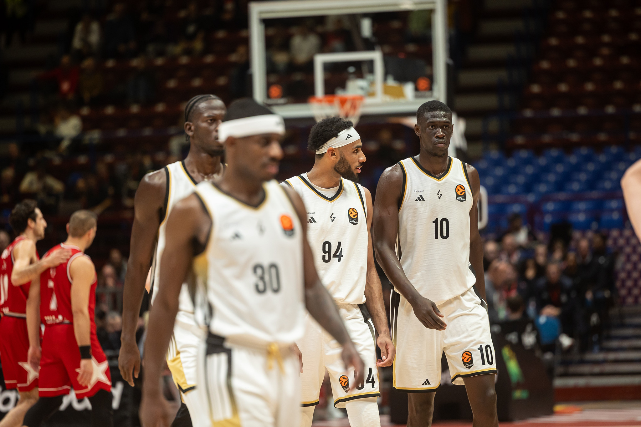 Armel Traoré, au centre, a découvert l'EuroLeague avec l'ASVEL en 2025-2026