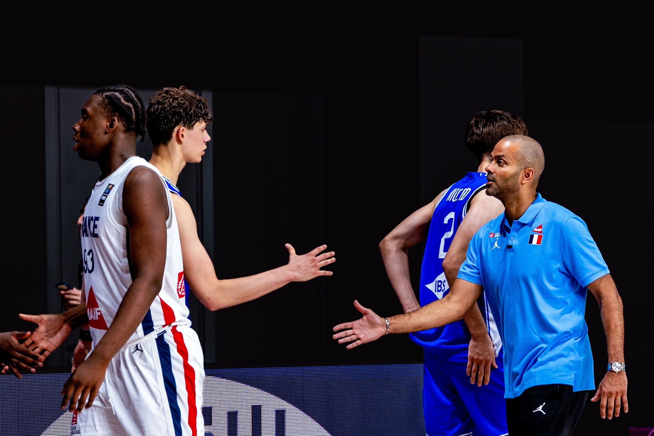 Tony Parker après la victoire des Bleuets contre l'Italie