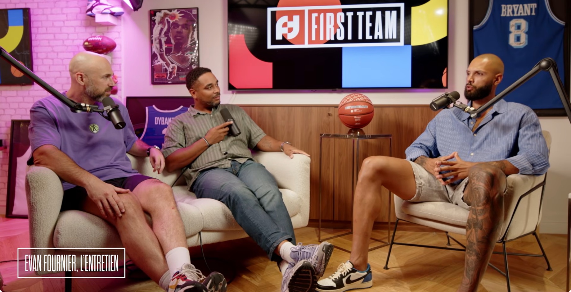 Evan Fournier sur le plateau de First Team