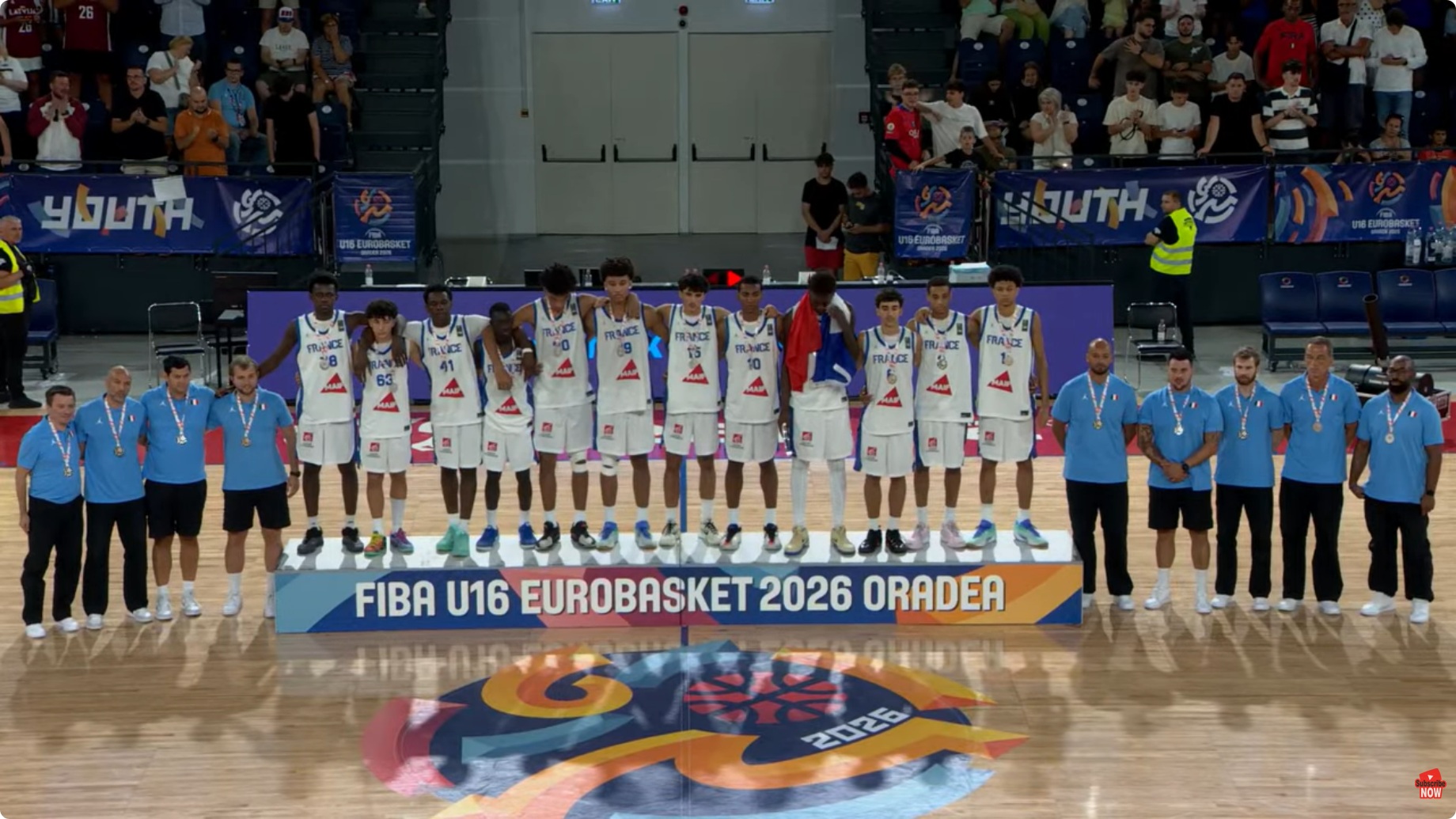 L'équipe de France U16 sur le podium, mais sans l'or
